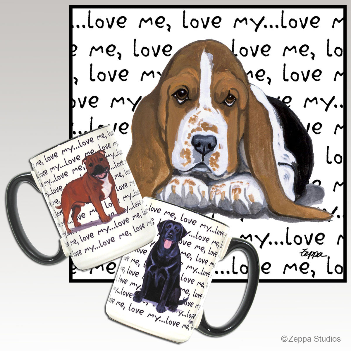 Basset Hound Love Me Mug – Zeppa Studios