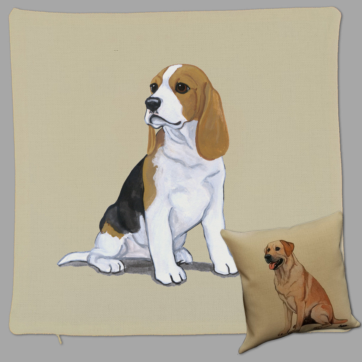 Zeppa Studios Beagle Puppy Throw Pillow
