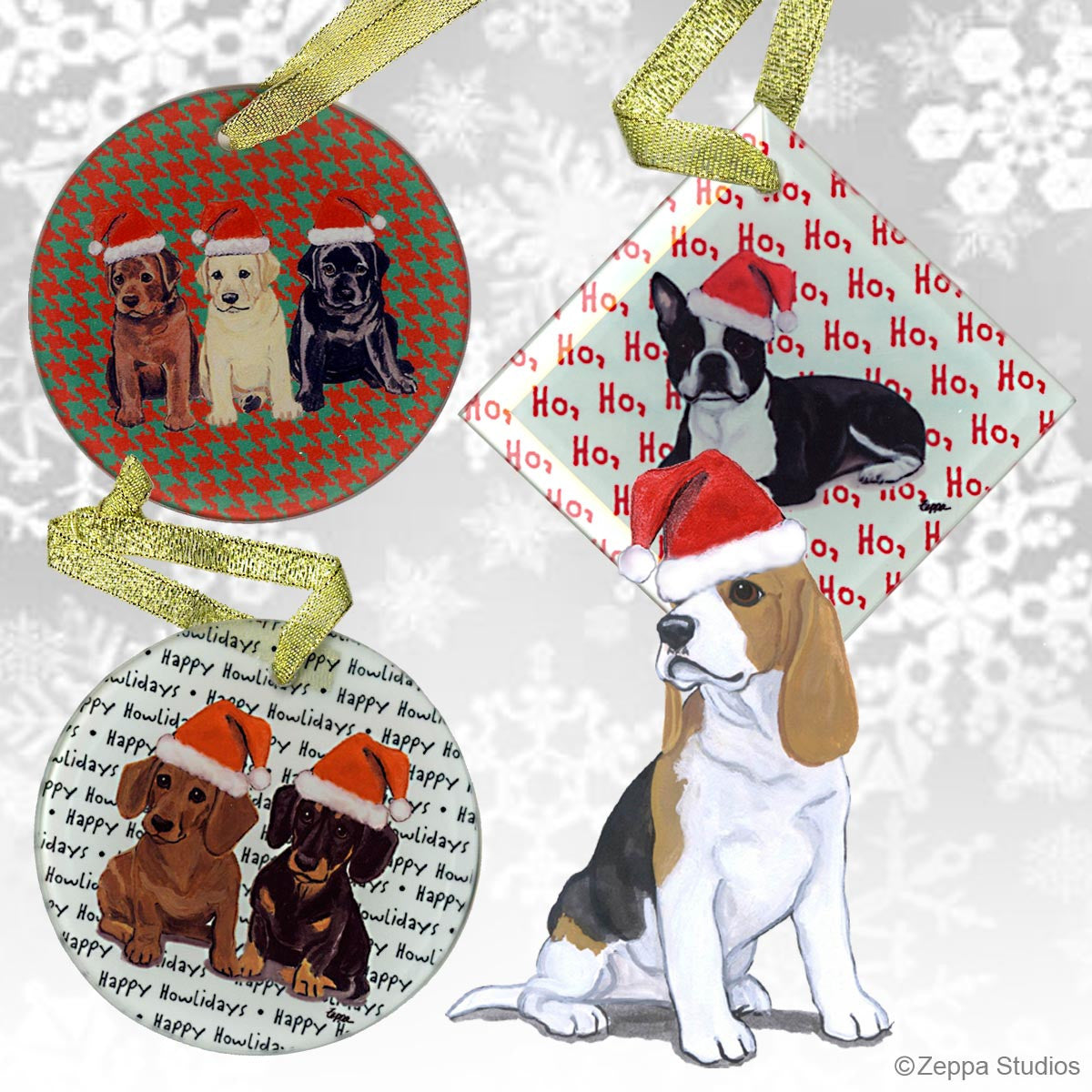 Fur Children Crystal Christmas Ornaments - Beagle Puppy