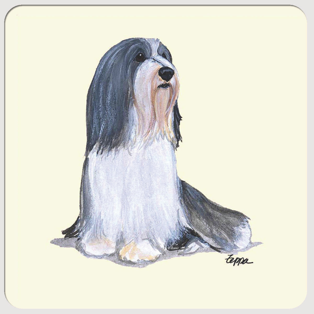 Bearded Collie Beverage Coasters