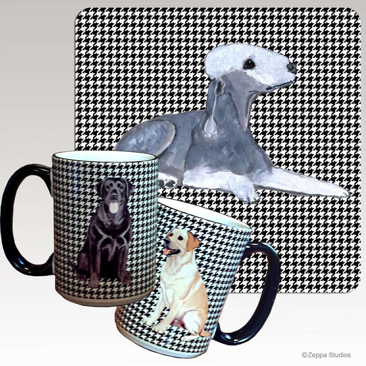 Bedlington Terrier Houndzstooth Mug