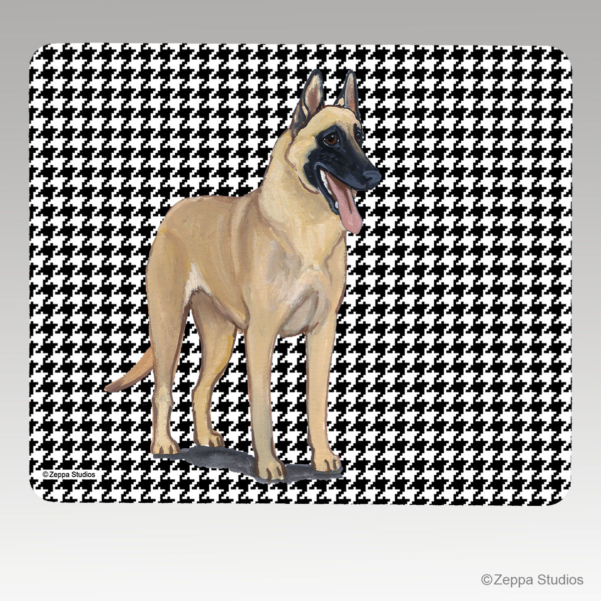 Belgian Malinois Houndstooth Mouse Pad