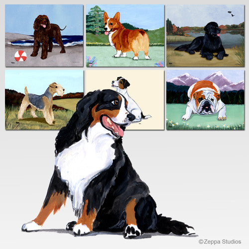 Bernese Mountain Dog Scenic Mouse Pad