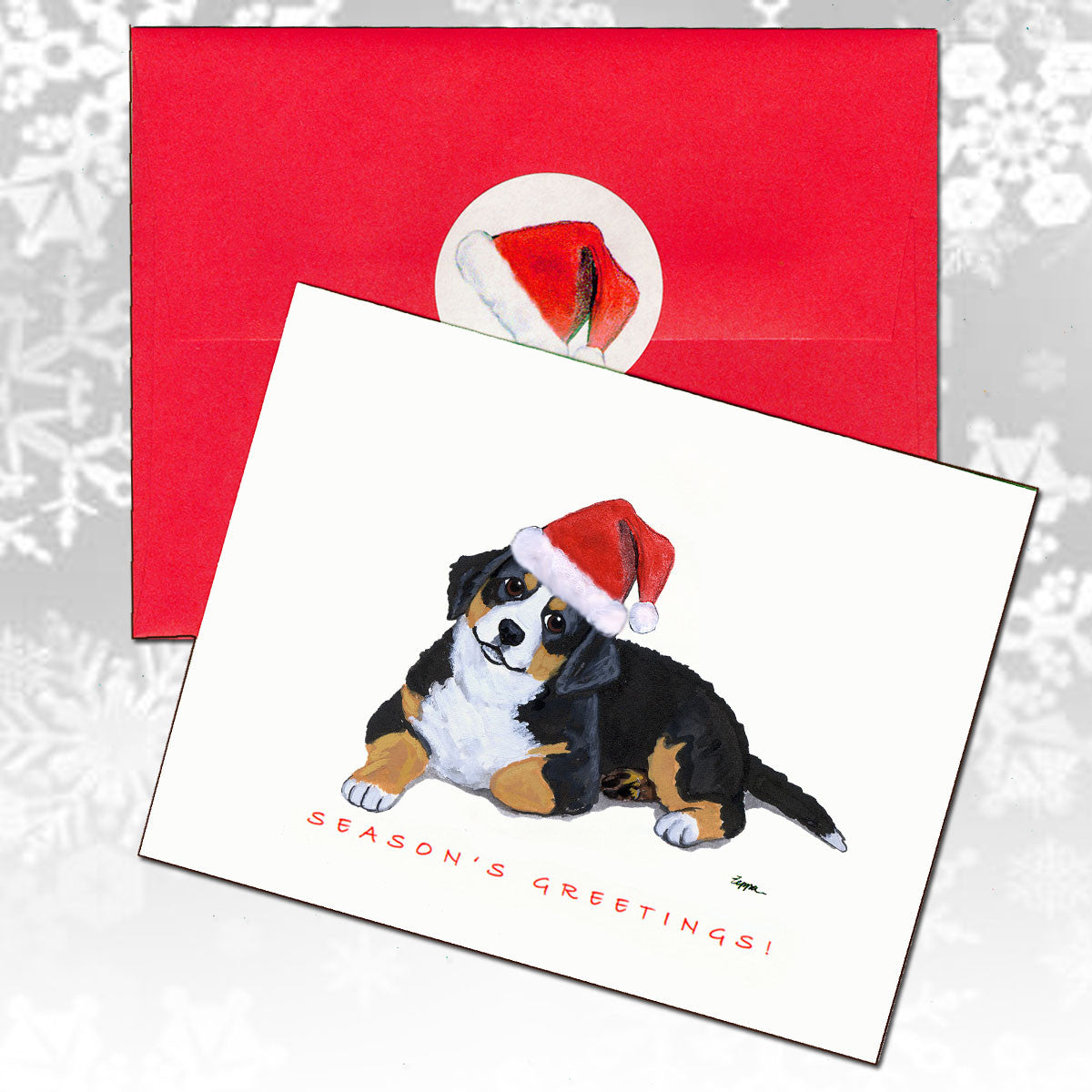 Bernese Mountain Dog Puppy Christmas Cards
