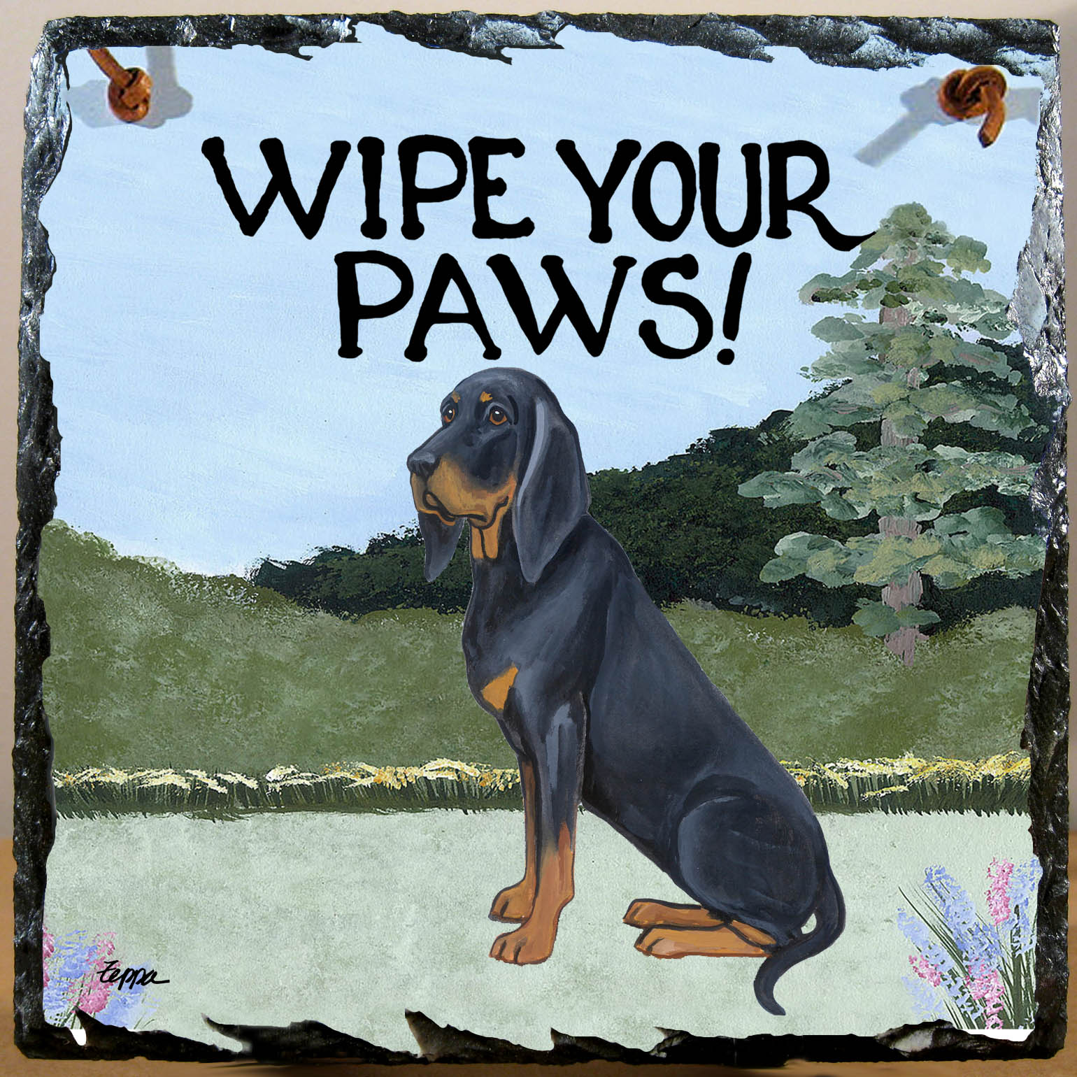 Black and Tan Coonhound Slate Signs