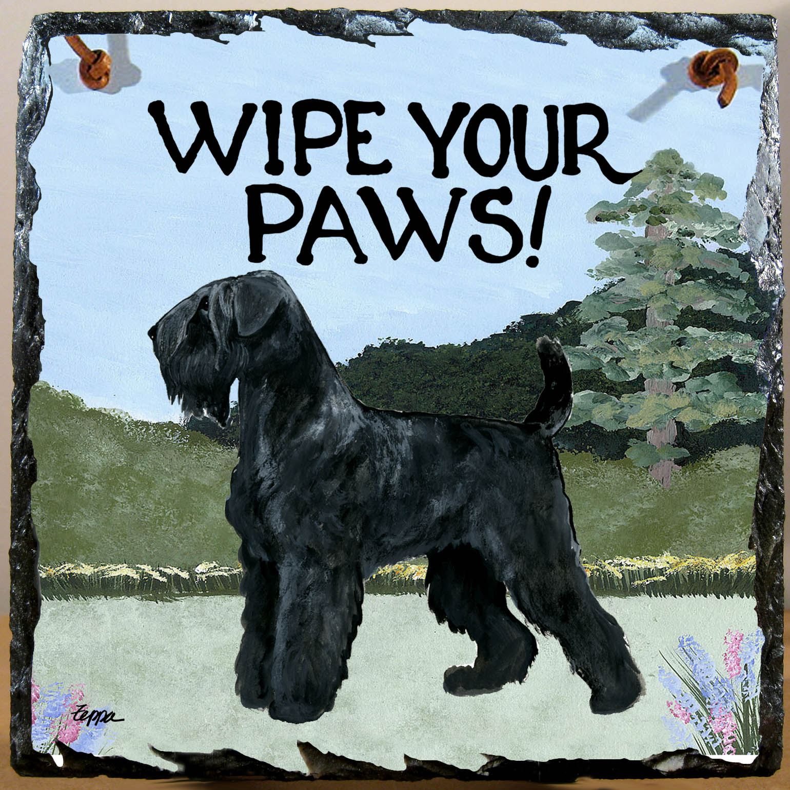 Black Russian Terrier Slate Signs