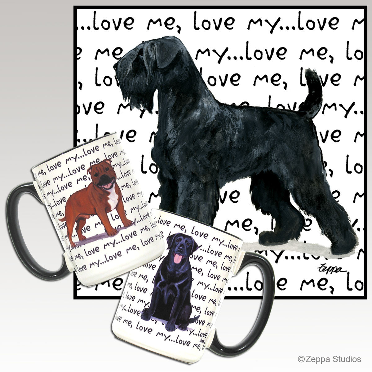Black Russian Terrier Love Me Mug