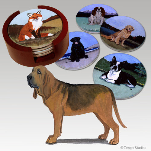 Bloodhound Bisque Coaster Set