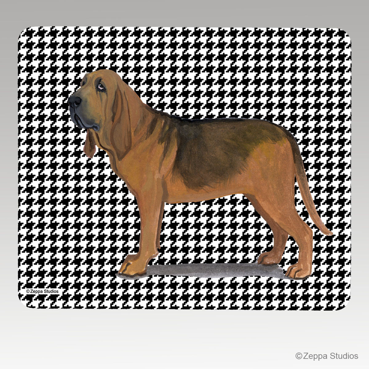 Bloodhound Houndstooth Mouse Pad