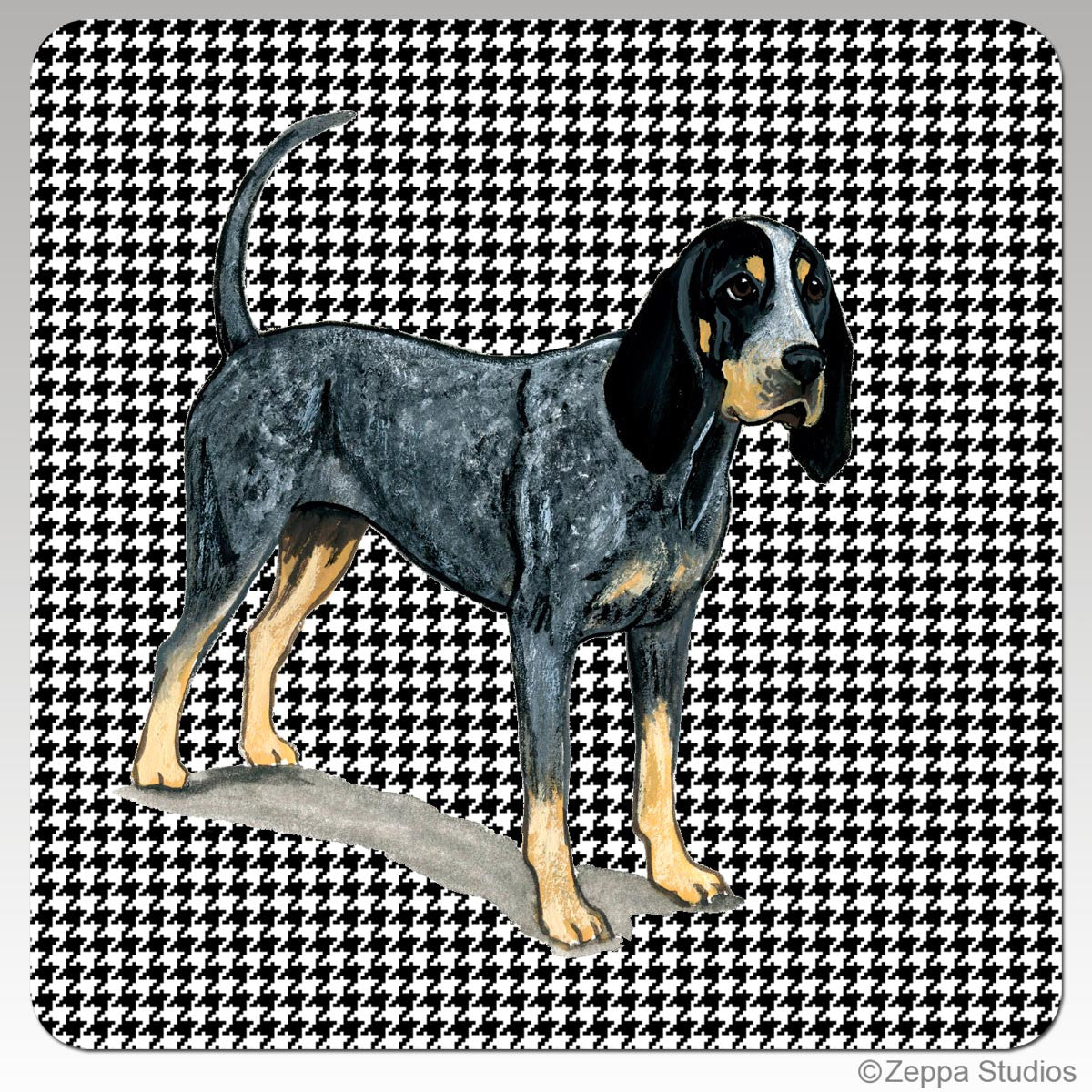 Bluetick Coonhound Houndzstooth Coasters