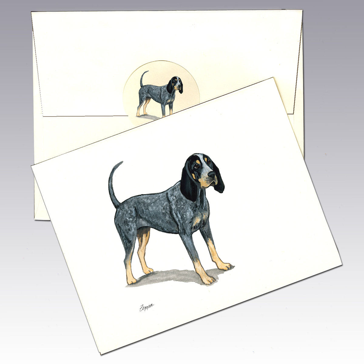Bluetick Coonhound Note Cards