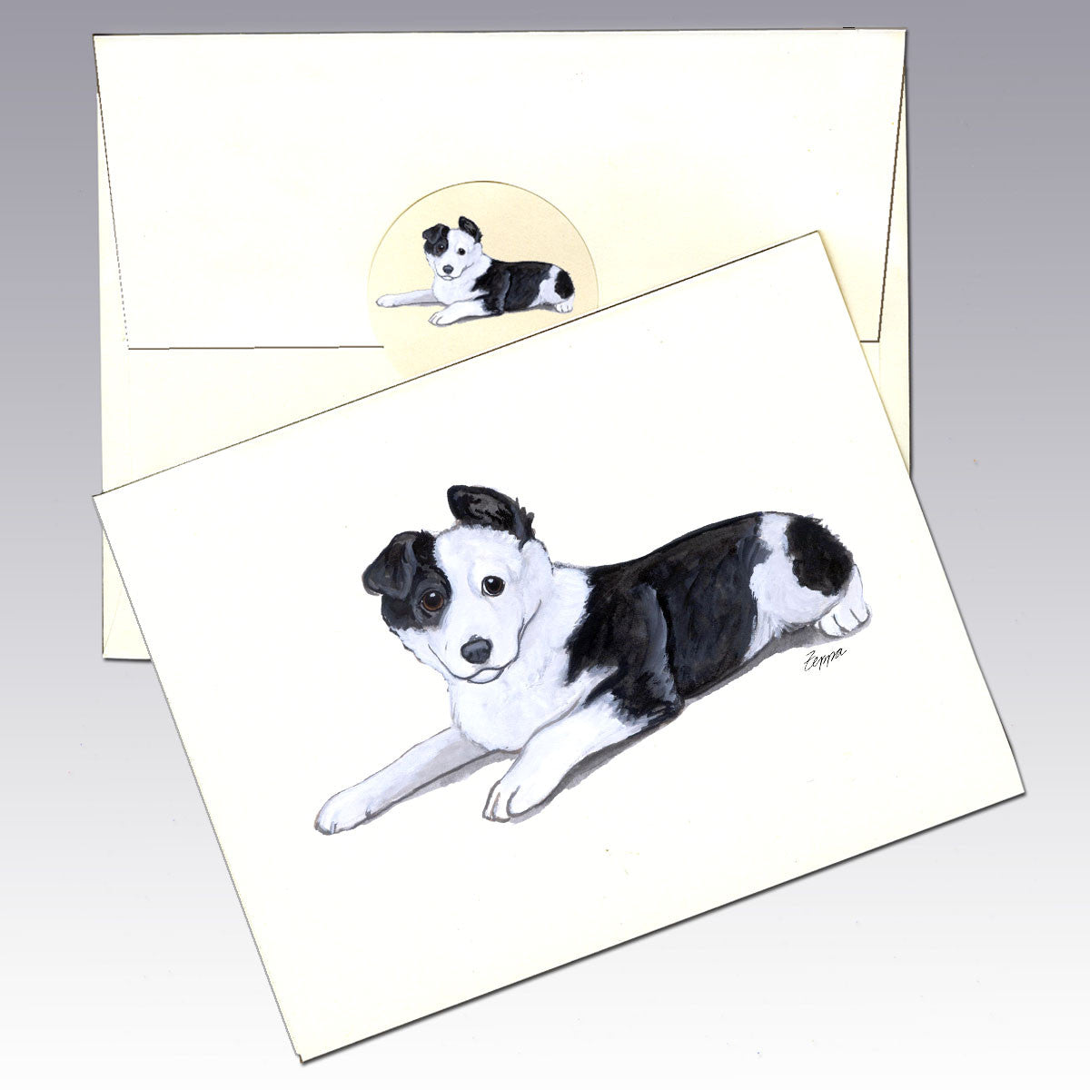 Border Collie Puppy Note Cards