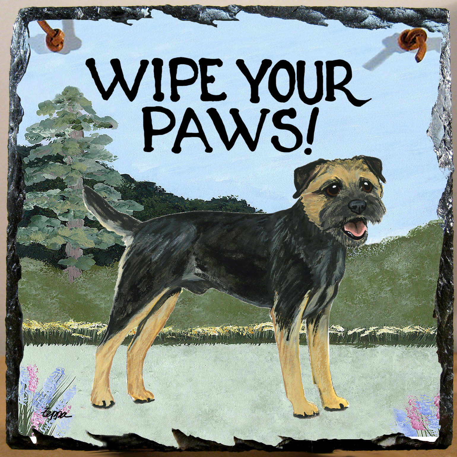 Border Terrier Slate Signs