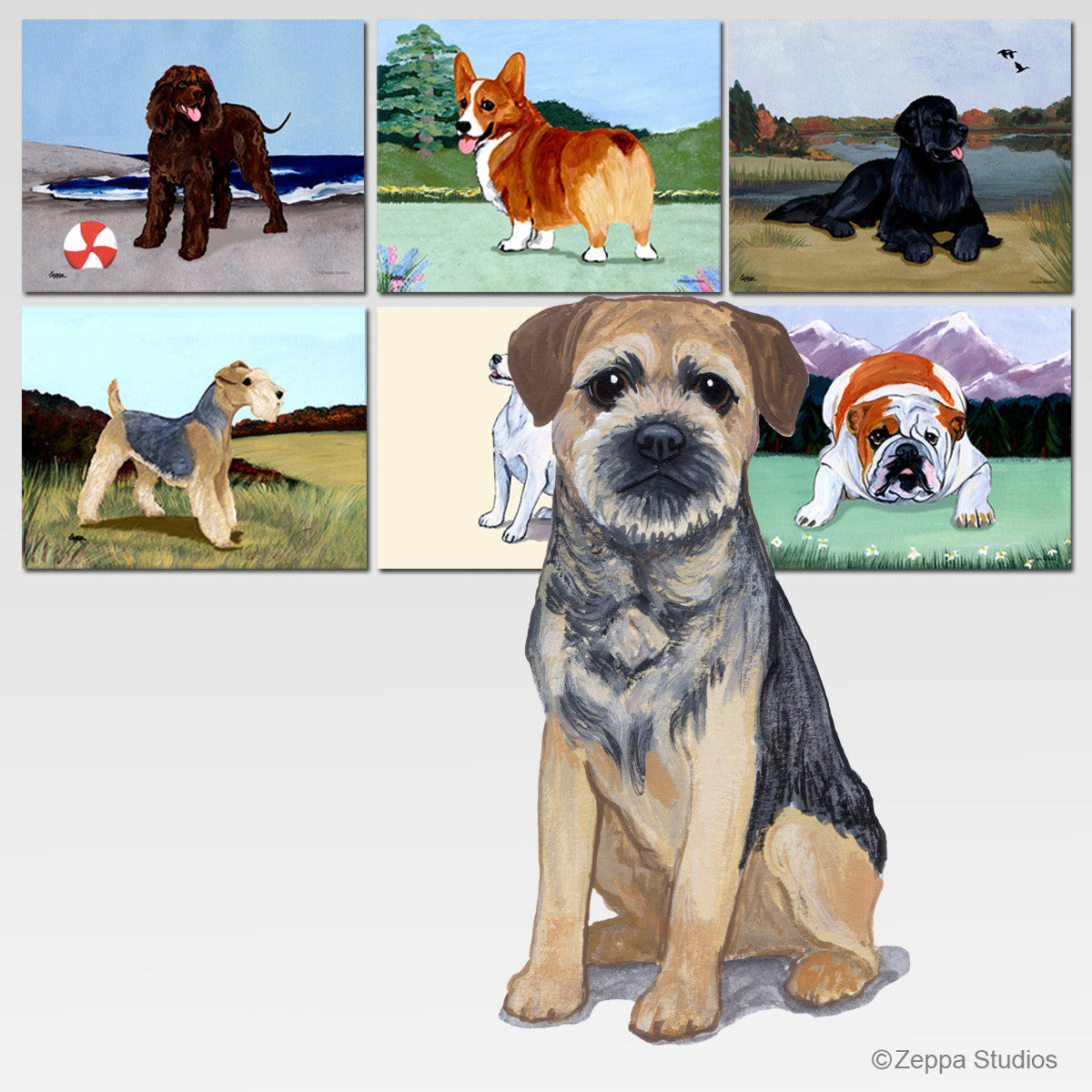 Border Terrier Scenic Mouse Pad