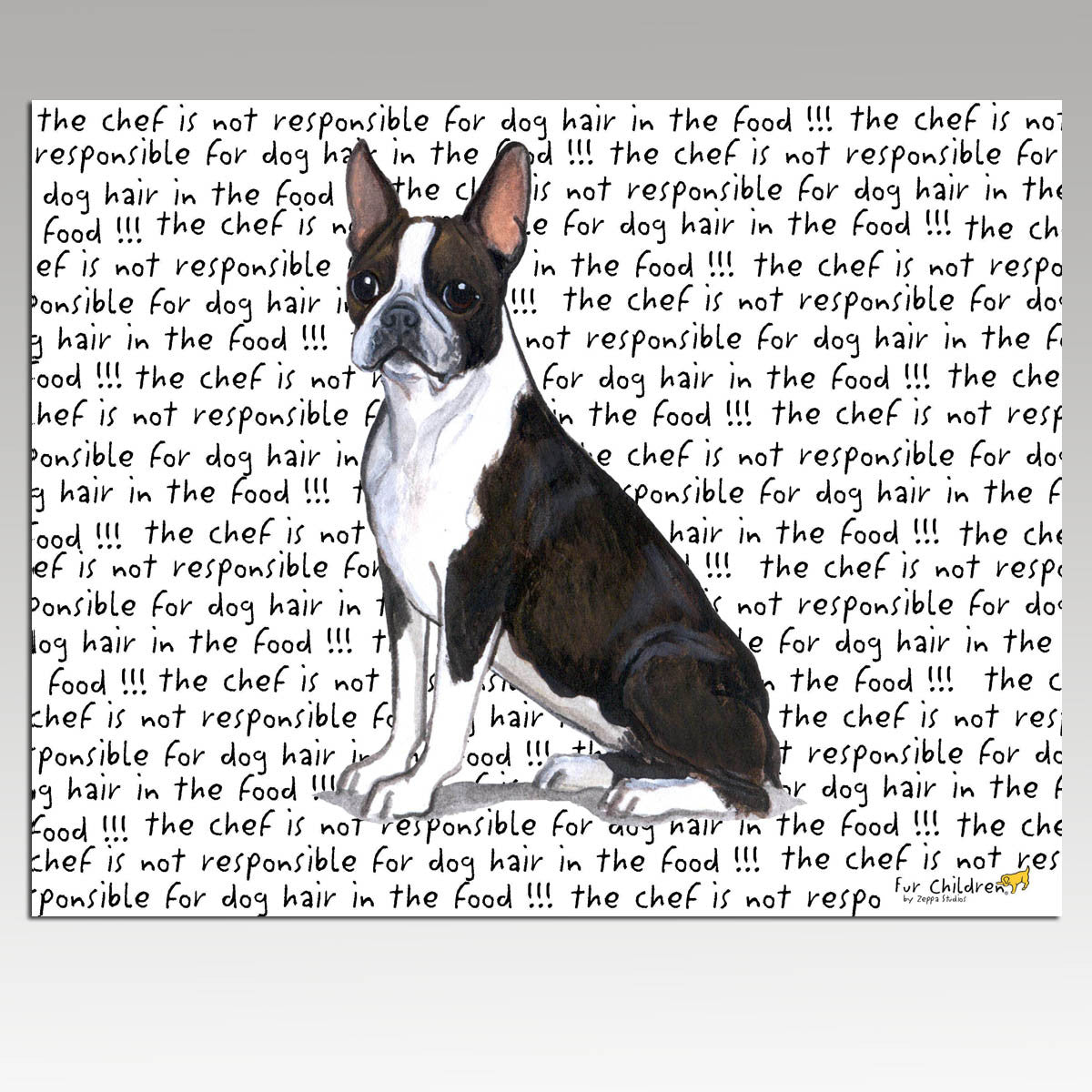 Boston Terrier Message Cutting Board - Rectangular