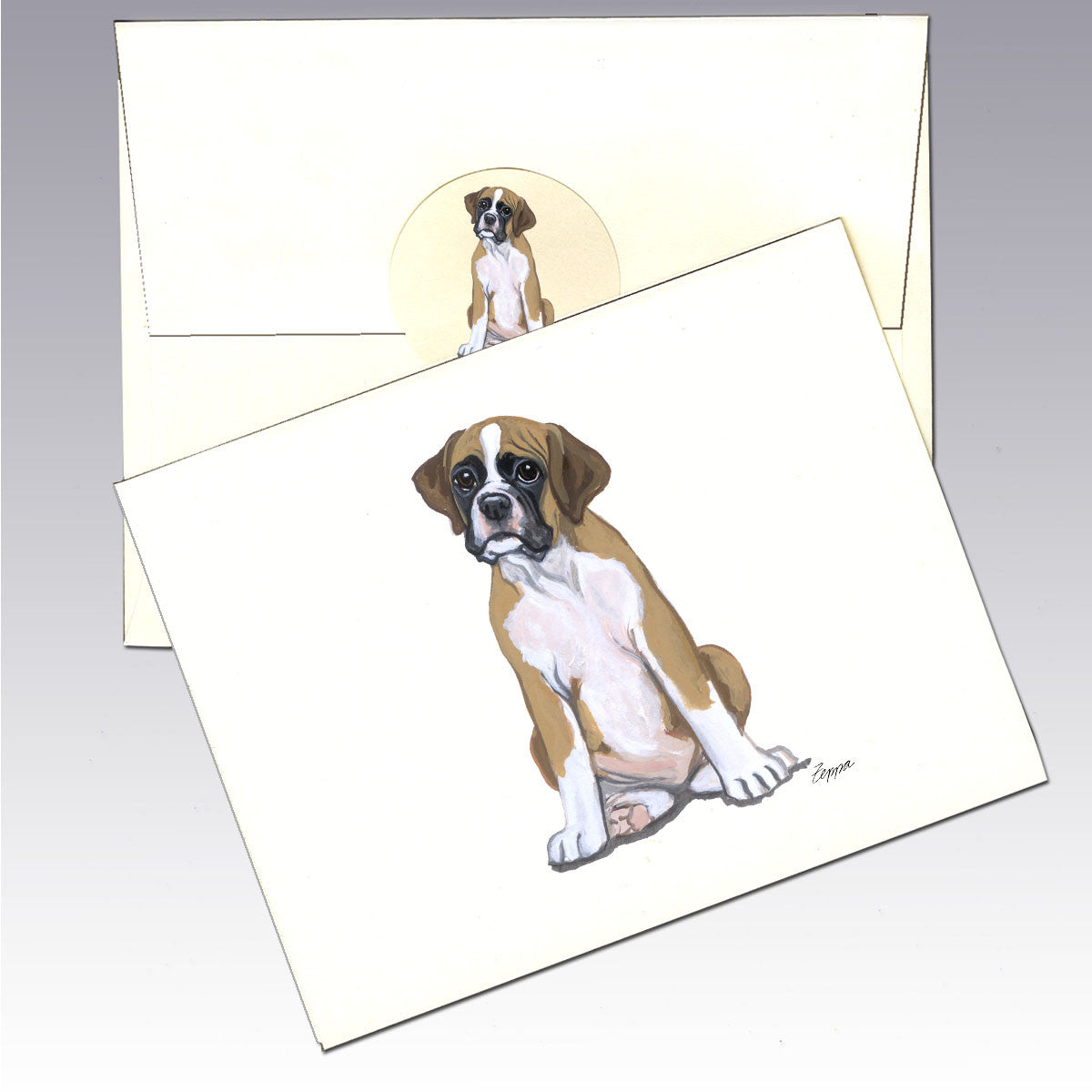 Boxer Puppy Note Cards