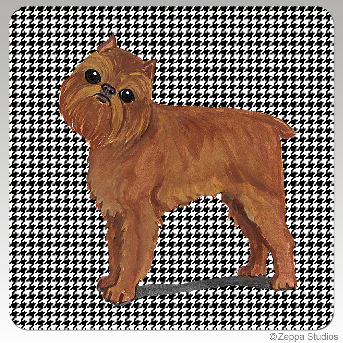 Brussel's Griffon Houndstooth Coasters