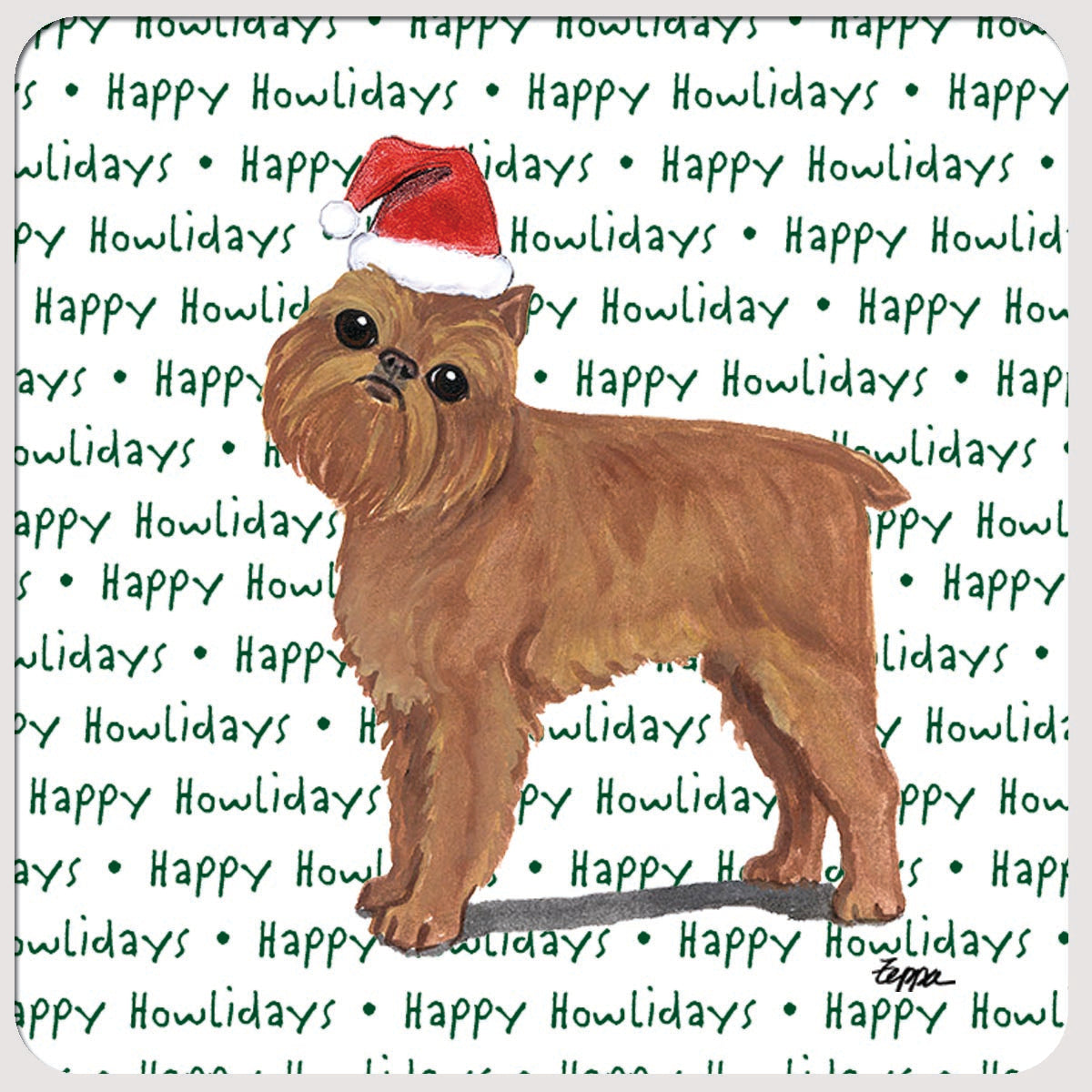 Brussels Griffon Christmas Coasters