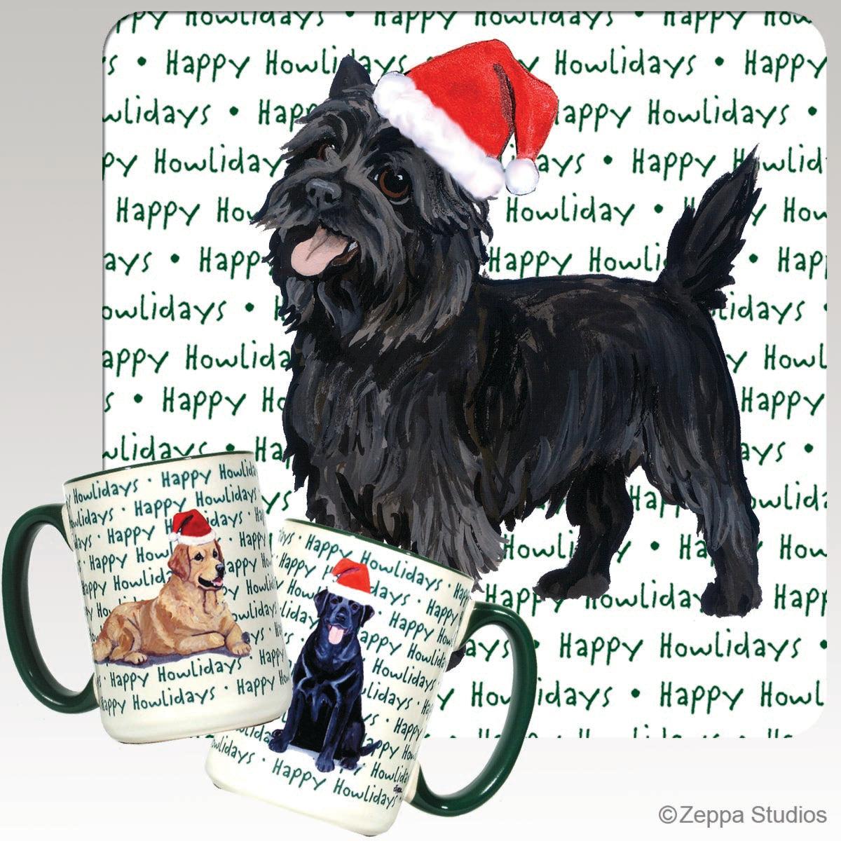 Cairn Terrier Christmas Mugs