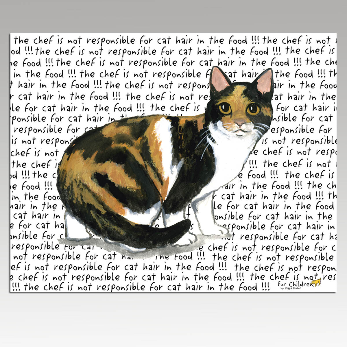 Calico Cat Message Cutting Board