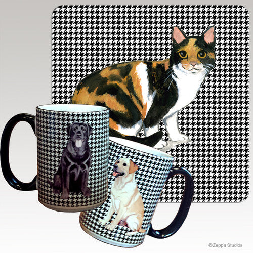 Calico Cat  Houndzstooth Mug