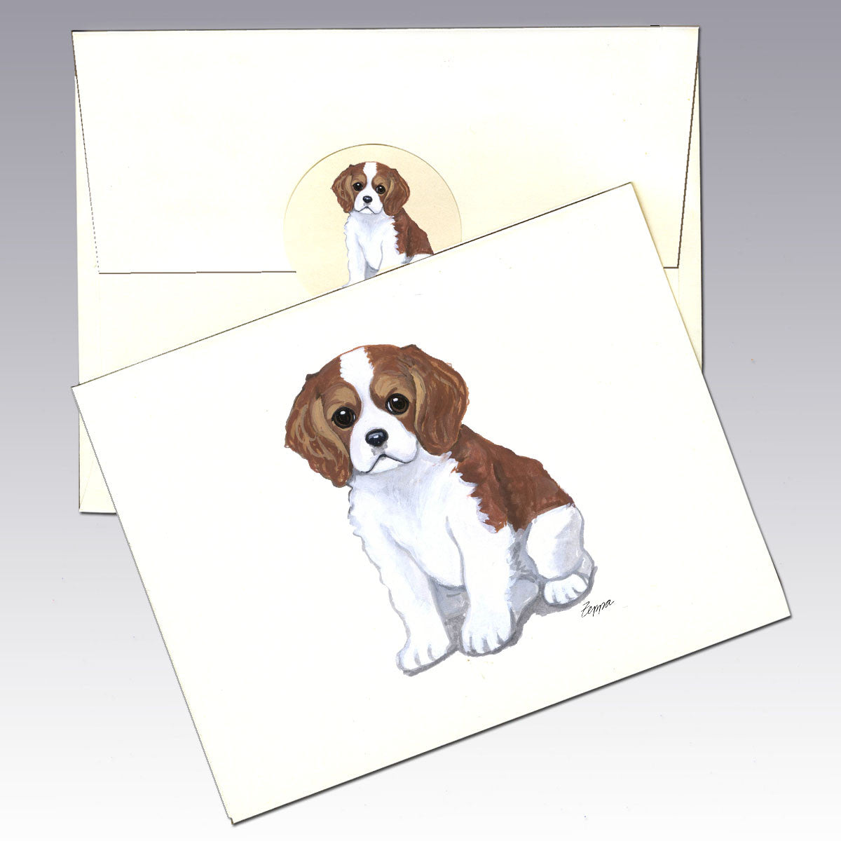 Cavalier King Charles Spaniel Puppy Note Cards