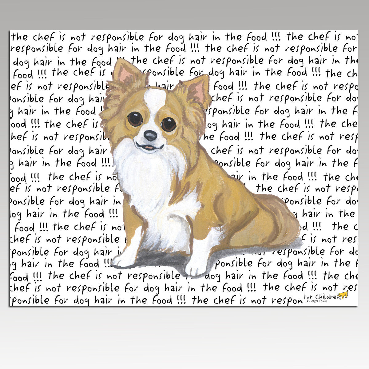 Longhaired Chihuahua Cutting Board