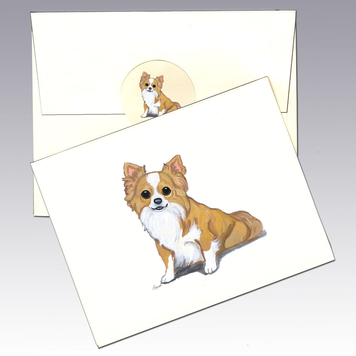 Chihuahua, Longhaired Note Cards