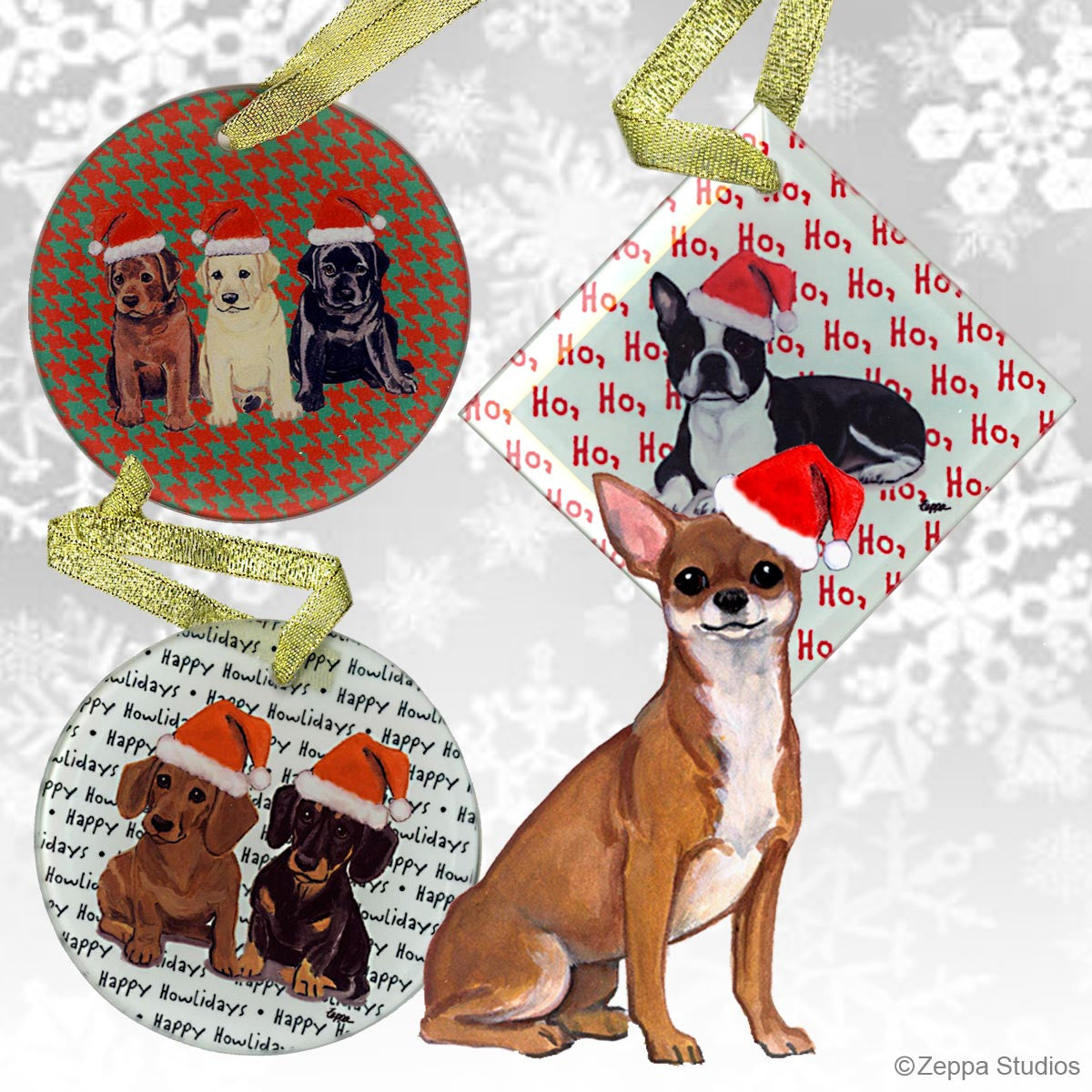 Fur Children Crystal Christmas Ornaments - Chihuahua