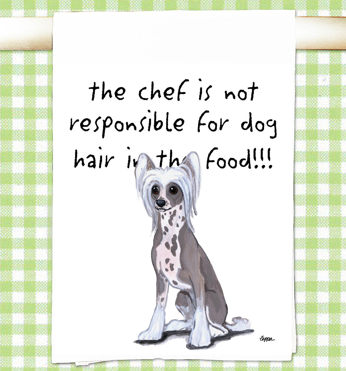 Chinese Crested Flour Sack Kitchen Towel
