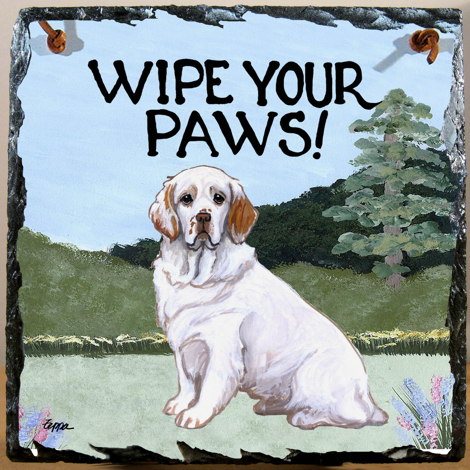 Clumber Spaniel Slate Signs