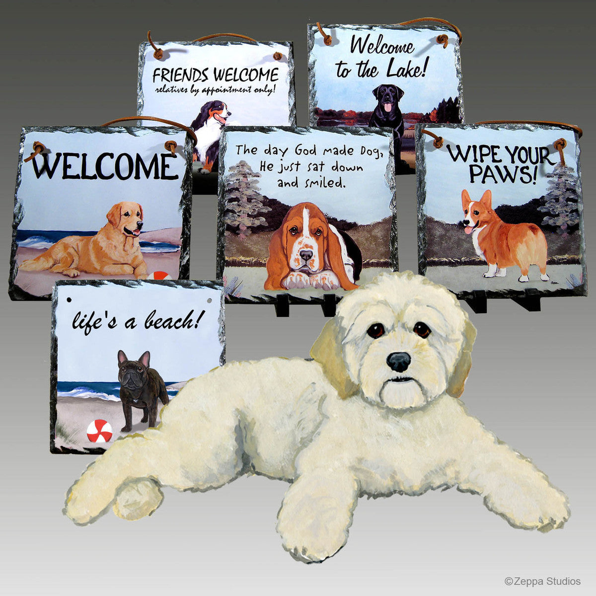 Cockapoo Slate Signs – Zeppa Studios