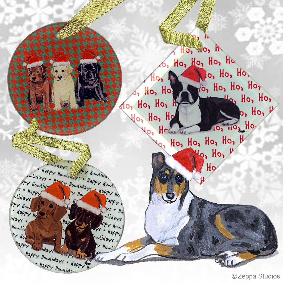 Fur Children Crystal Christmas Ornaments - Smooth Collie