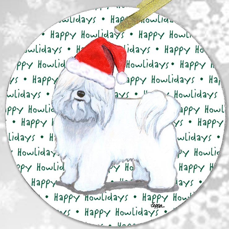 Coton du Tulear Christmas Ornament - Happy Howlidays