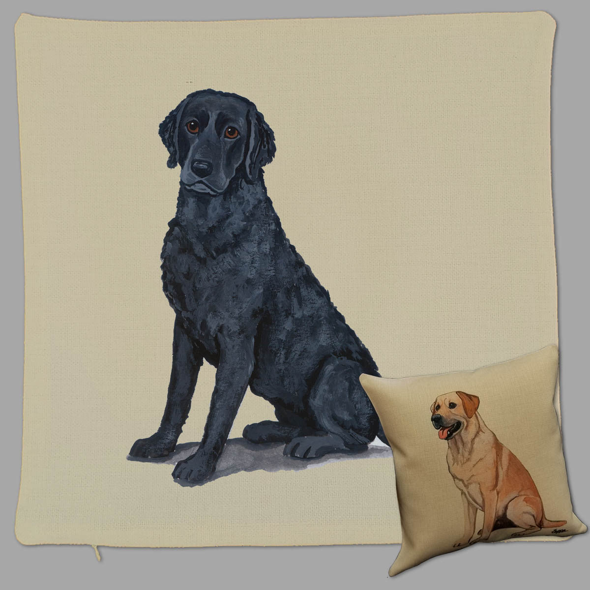 Curly Coated Retriever Throw Pillow