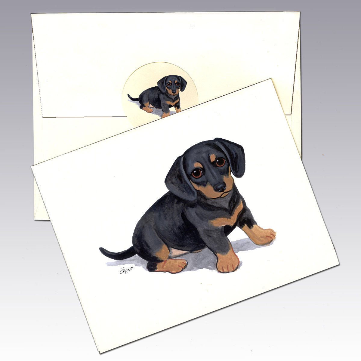 Smooth Dachshund Puppy Note Cards