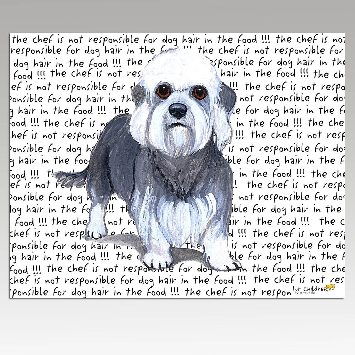 Dandi Dinmont Terrier Message Cutting Board - Rectangular