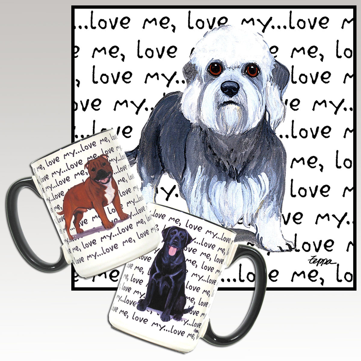 Dandi Dinmont Terrier Love Me Mug