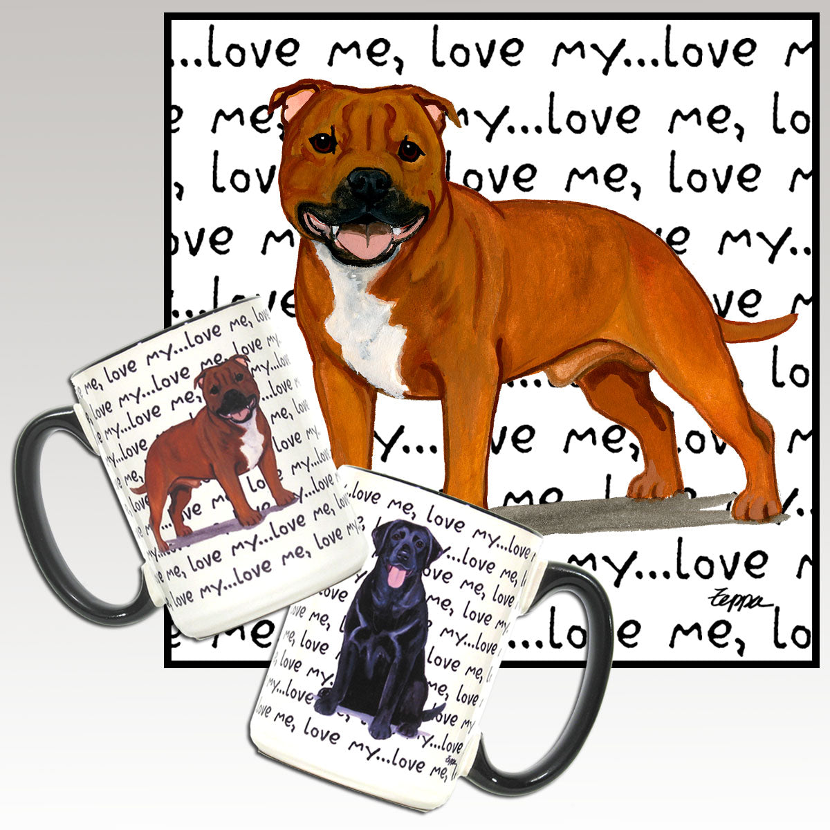 English Staffordshire Terrier Love Me Mug