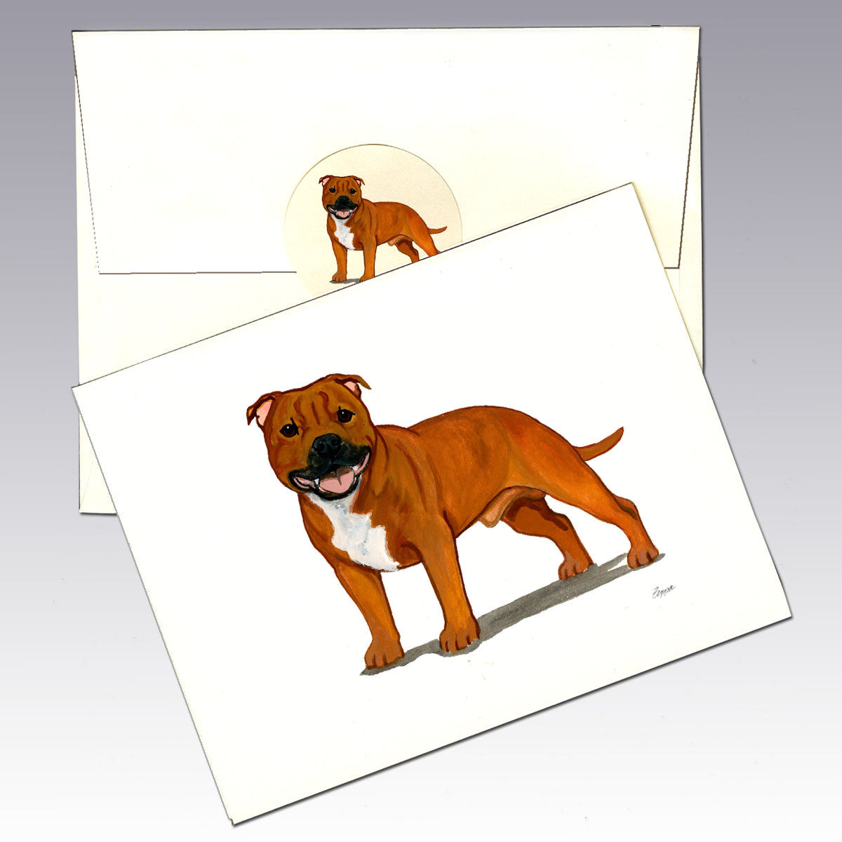 English Staffordshire Terrier Note Cards
