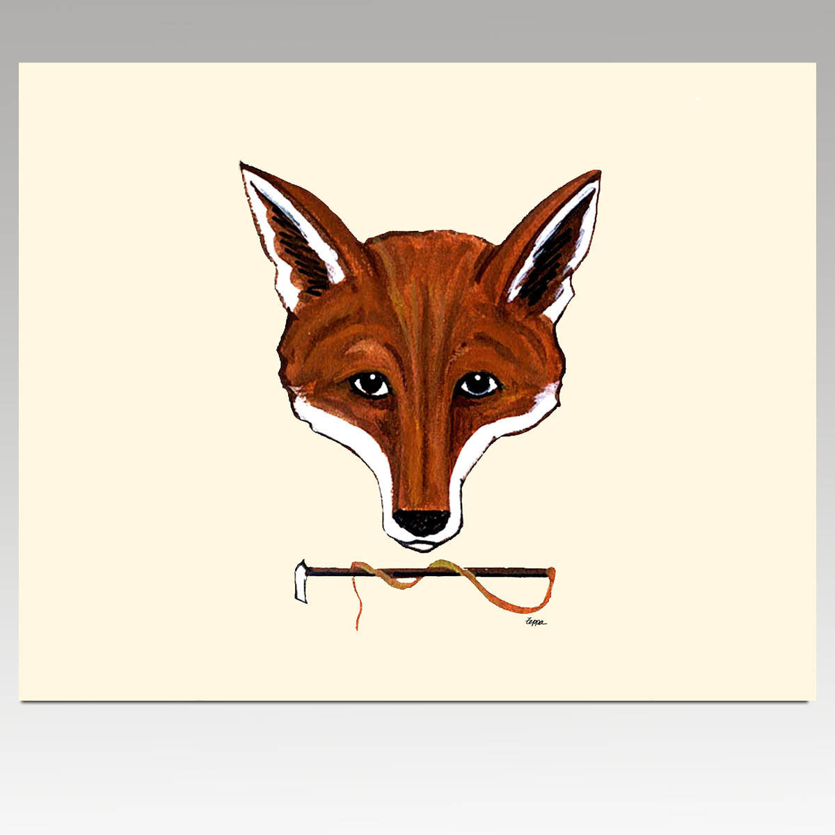 Fox Mask Cutting Board