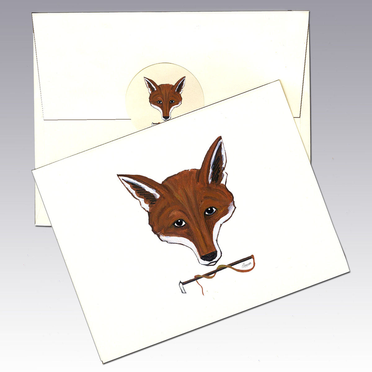 Fox Mask Note Cards