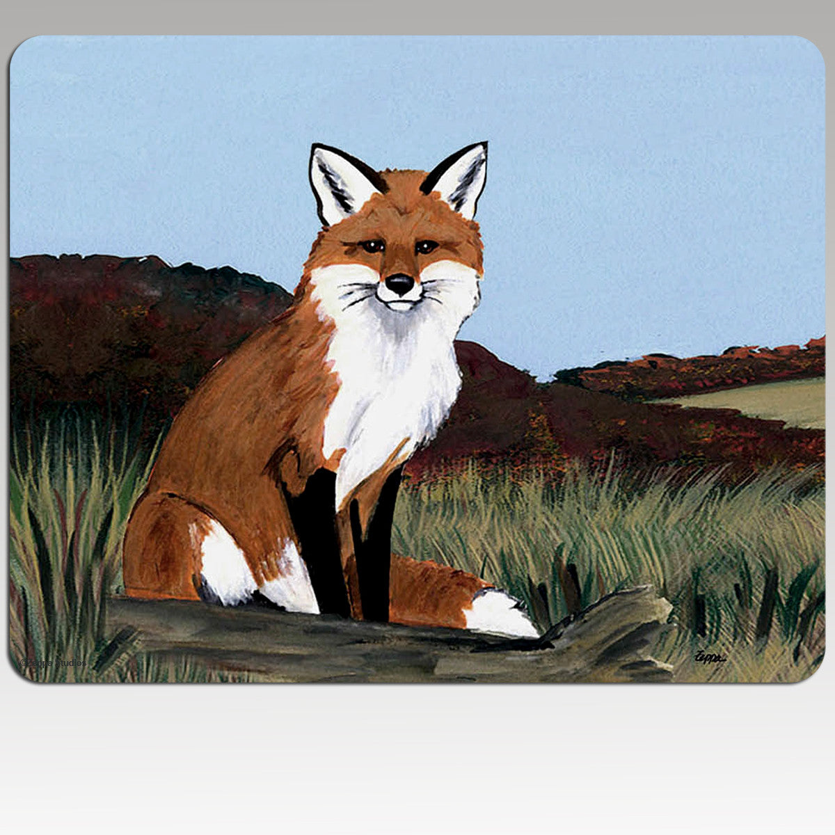 Sitting Fox Mouse Pad