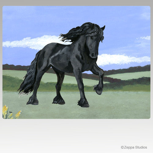 Friesian Horse Scenic Mouse Pads