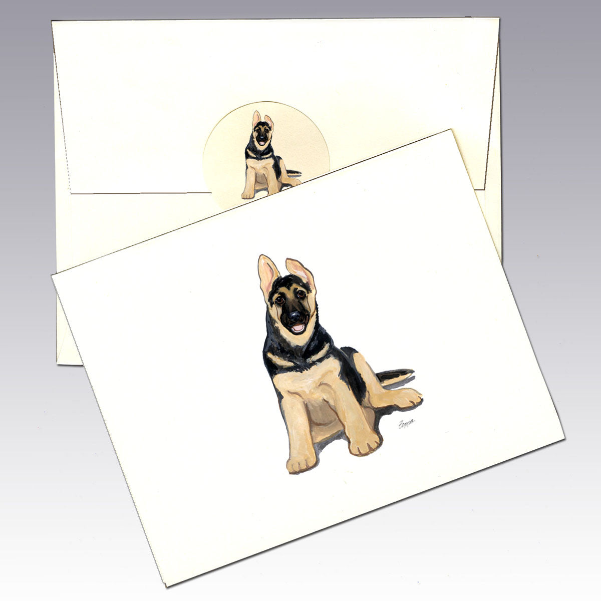 German Shepherd Puppy Note Cards