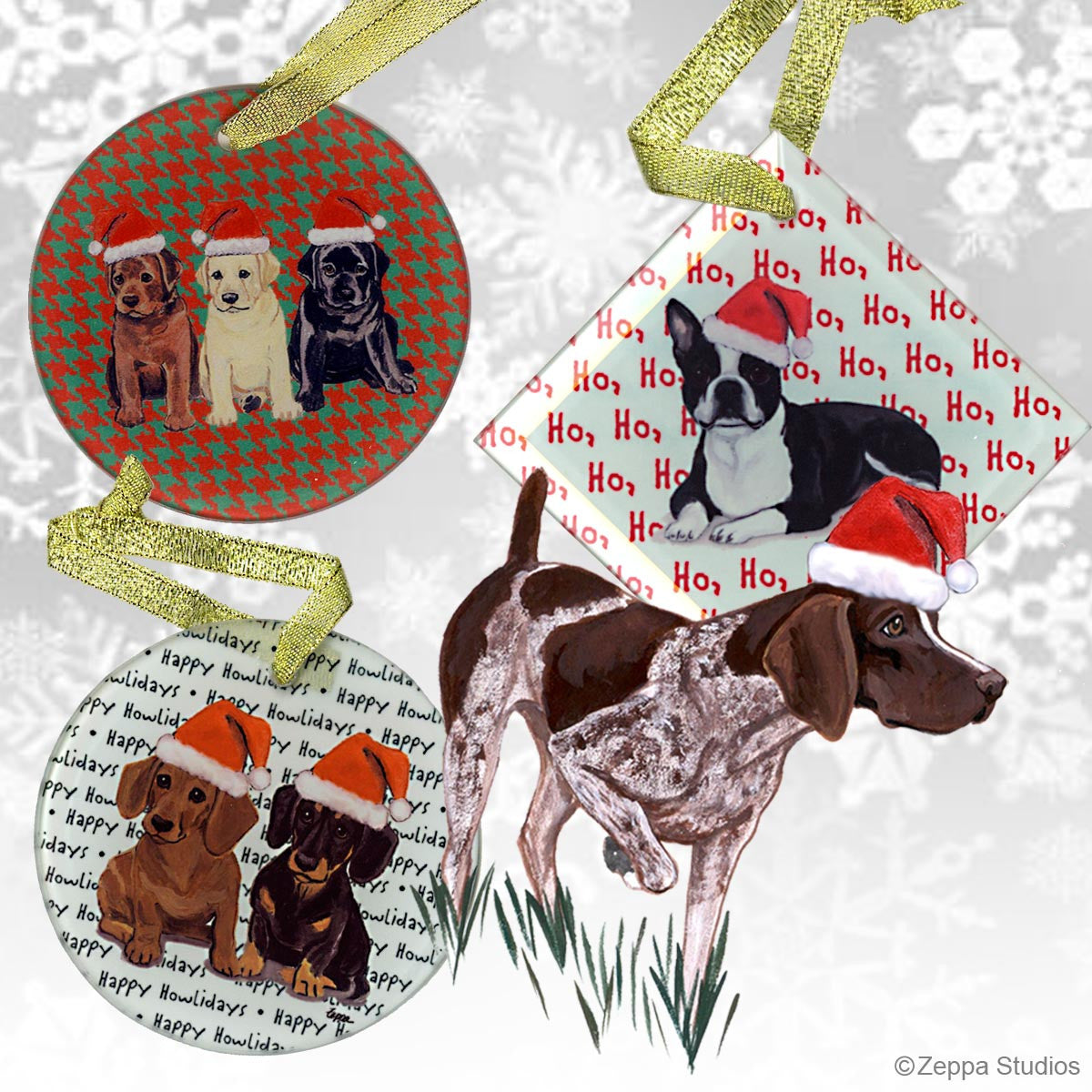 German Shorthair Pointer Christmas Ornaments