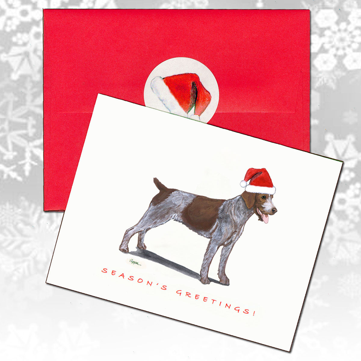 German Wirehaired Pointer Christmas  Cards