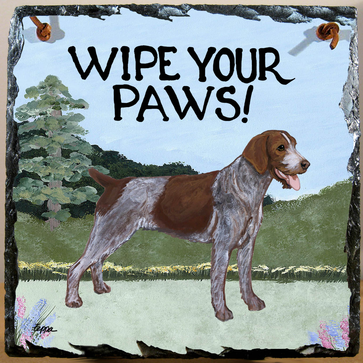 German Wirehaired Pointer Slate Signs