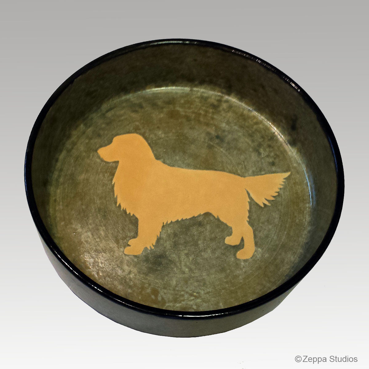 9 inch Golden Retriever Dog Bowl