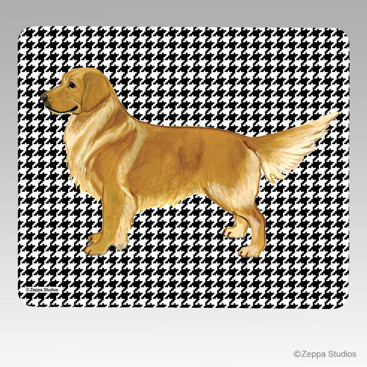 Standing Golden Houndstooth Mouse Pads